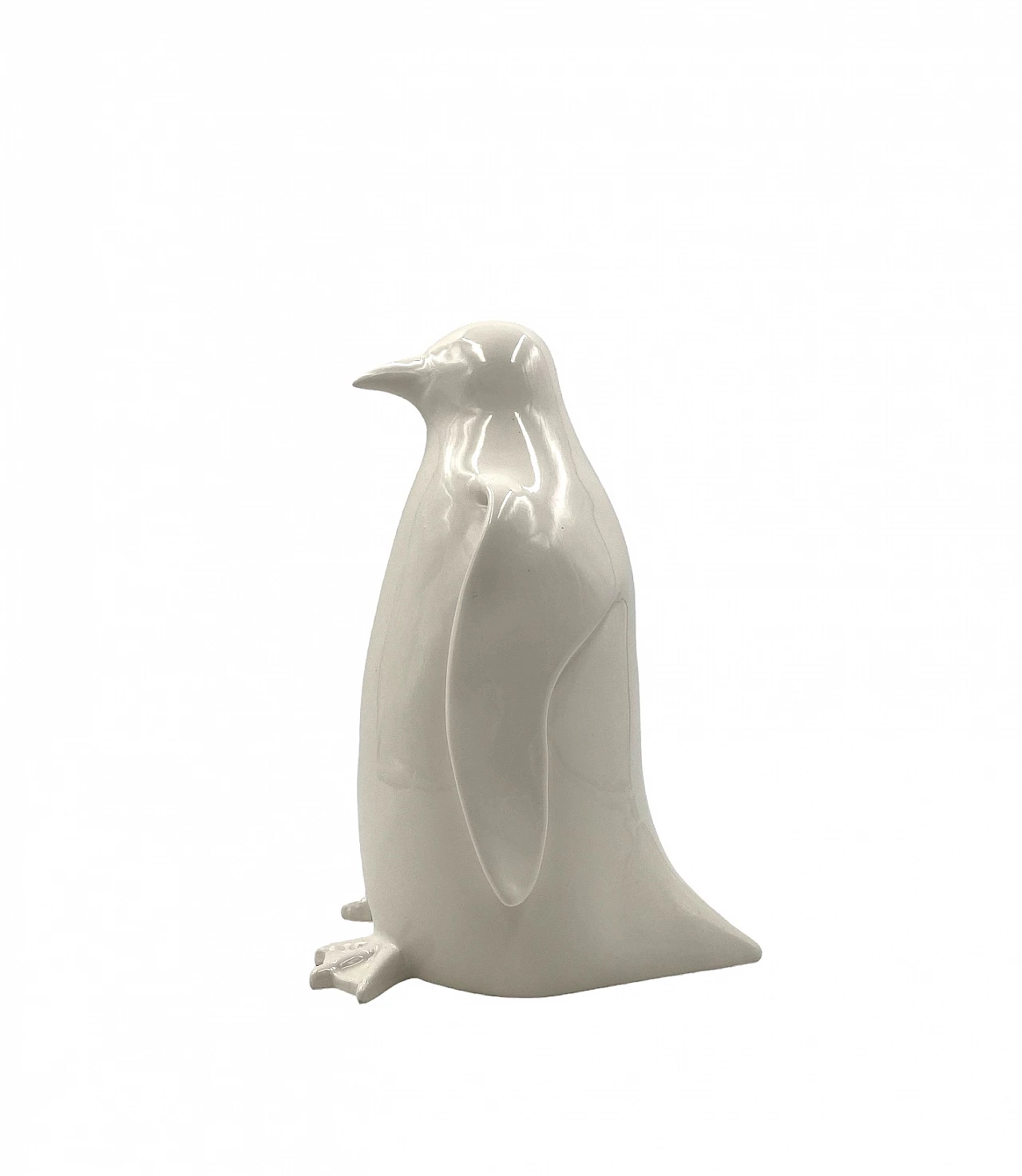 White ceramic penguin sculpture, 1980s 10