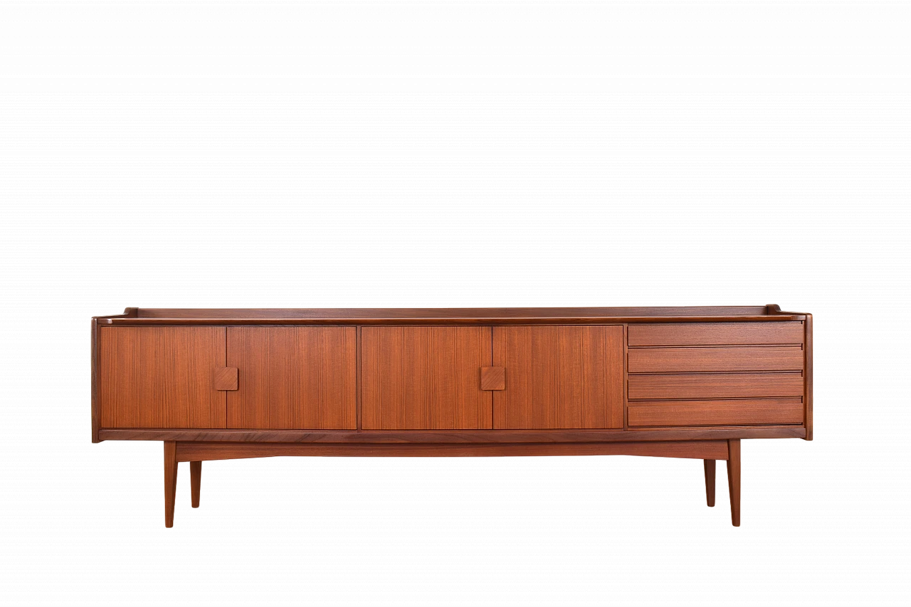 Teak sideboard with double doors and drawers by Bartels, 1960s 21