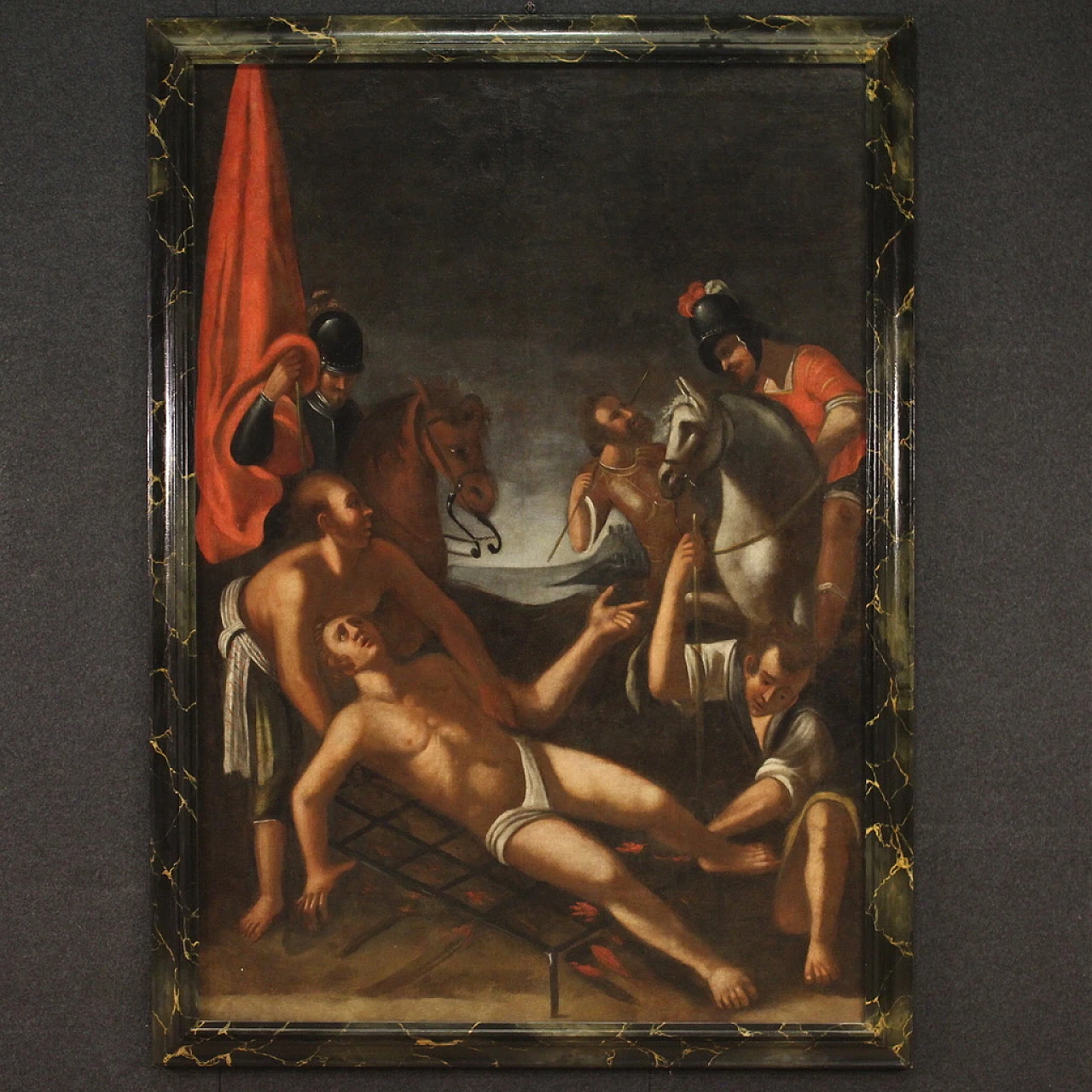 Martyrdom of Saint Lawrence, oil painting on canvas, 18th century 1