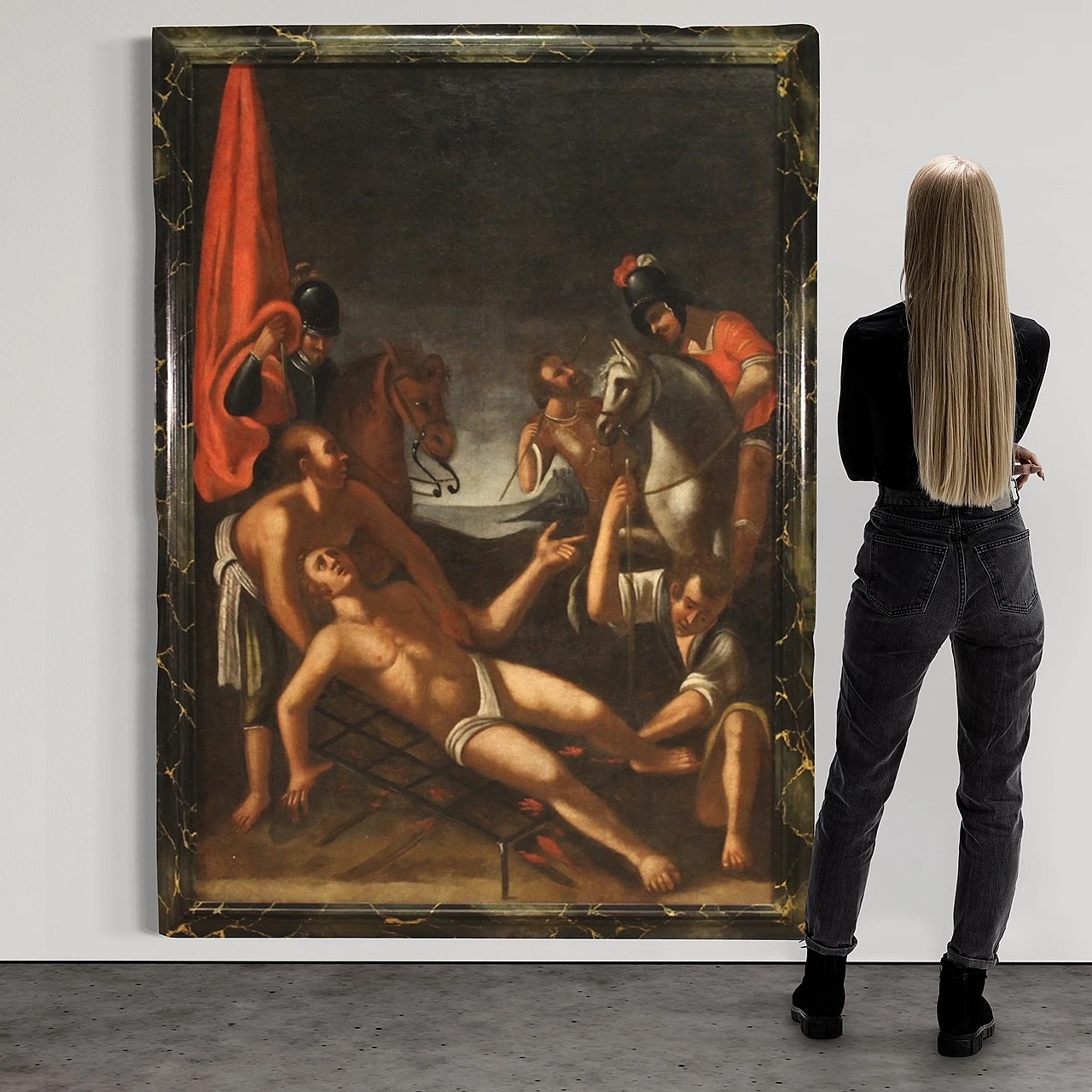 Martyrdom of Saint Lawrence, oil painting on canvas, 18th century 2