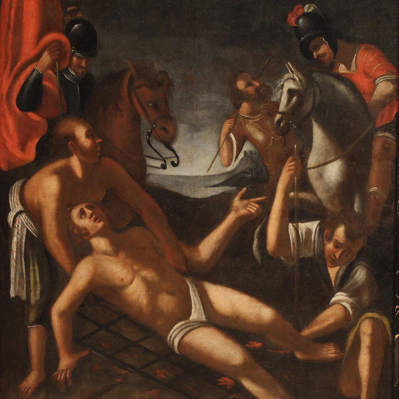 Martyrdom of Saint Lawrence, oil painting on canvas, 18th century 3