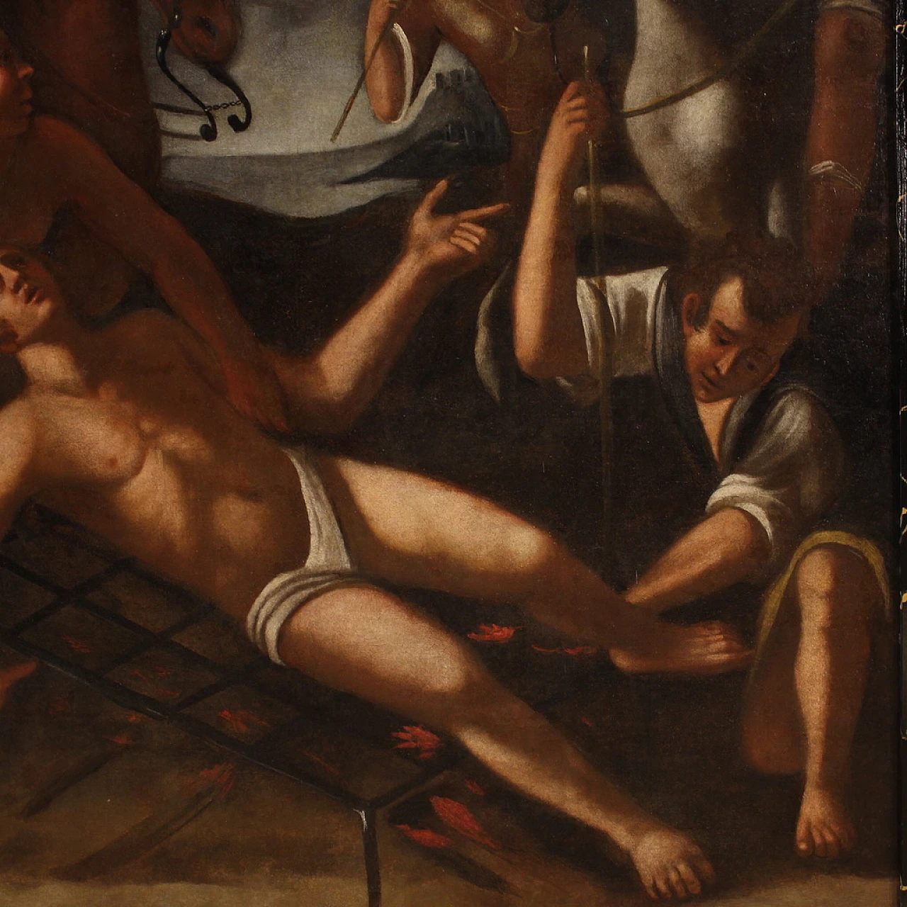 Martyrdom of Saint Lawrence, oil painting on canvas, 18th century 8