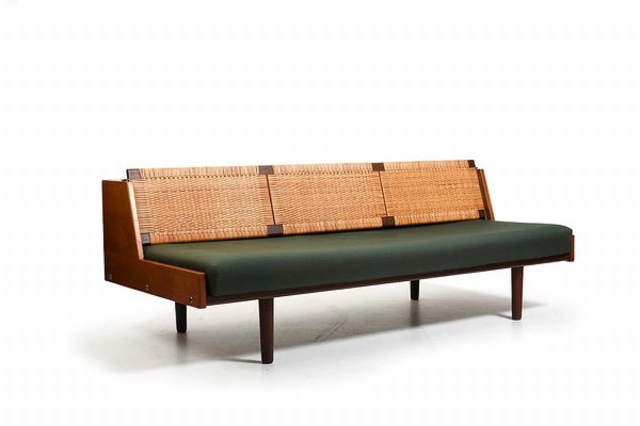 Dormeuse GE-258 in teak di Hans J. Wegner per Getama, anni '50 1