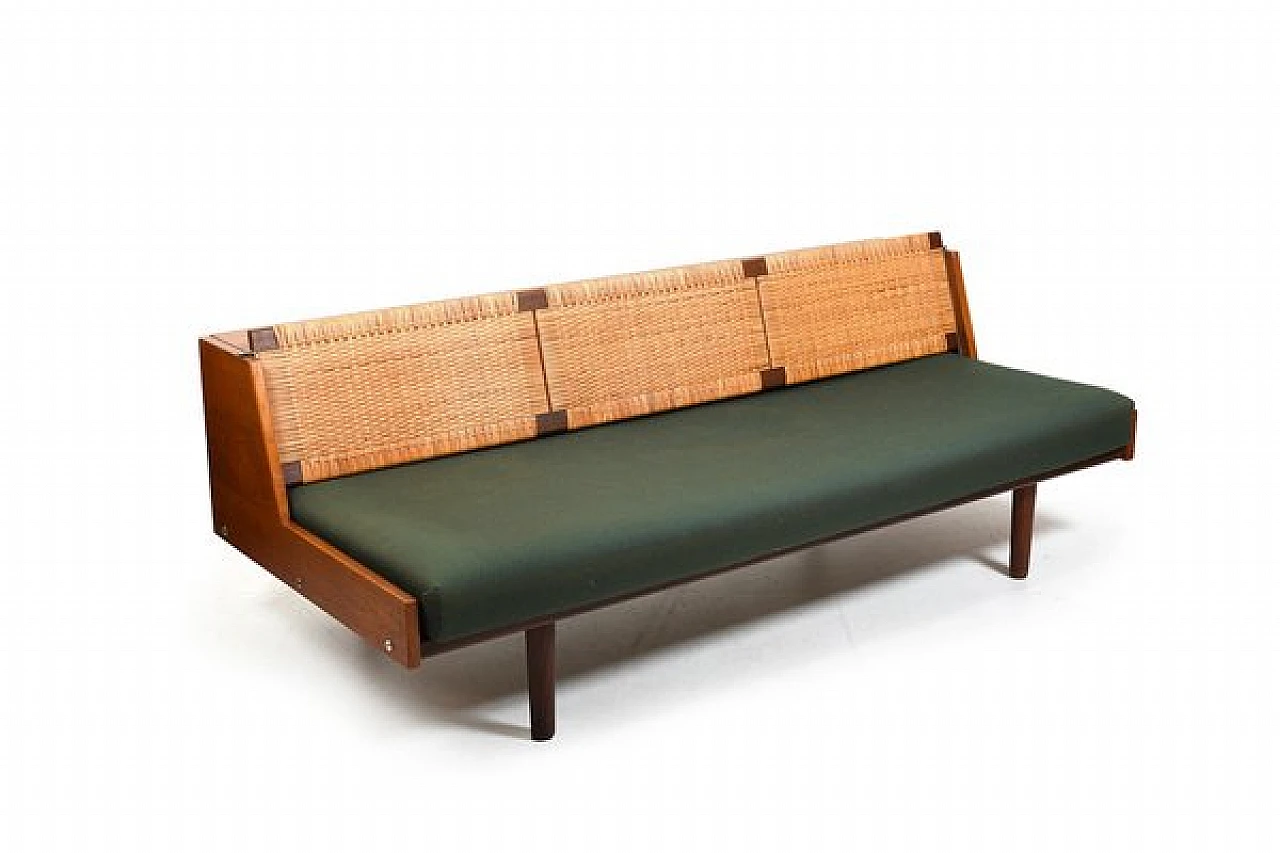 Dormeuse GE-258 in teak di Hans J. Wegner per Getama, anni '50 2