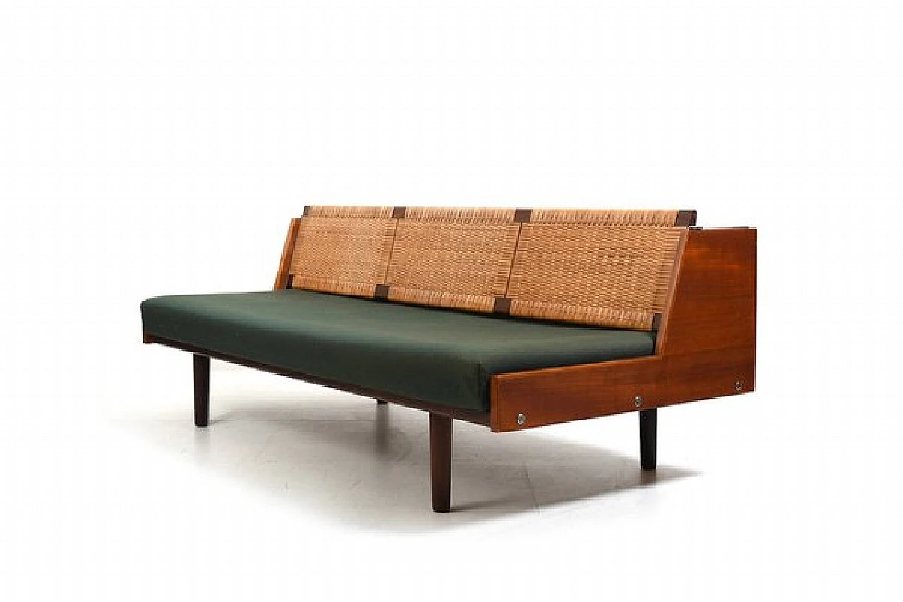 Dormeuse GE-258 in teak di Hans J. Wegner per Getama, anni '50 3