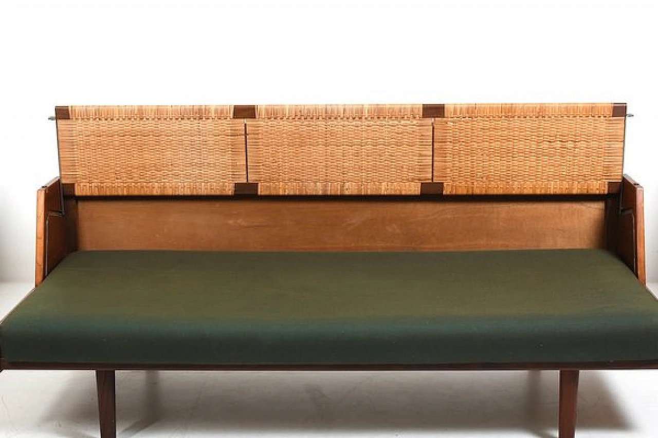 Dormeuse GE-258 in teak di Hans J. Wegner per Getama, anni '50 7