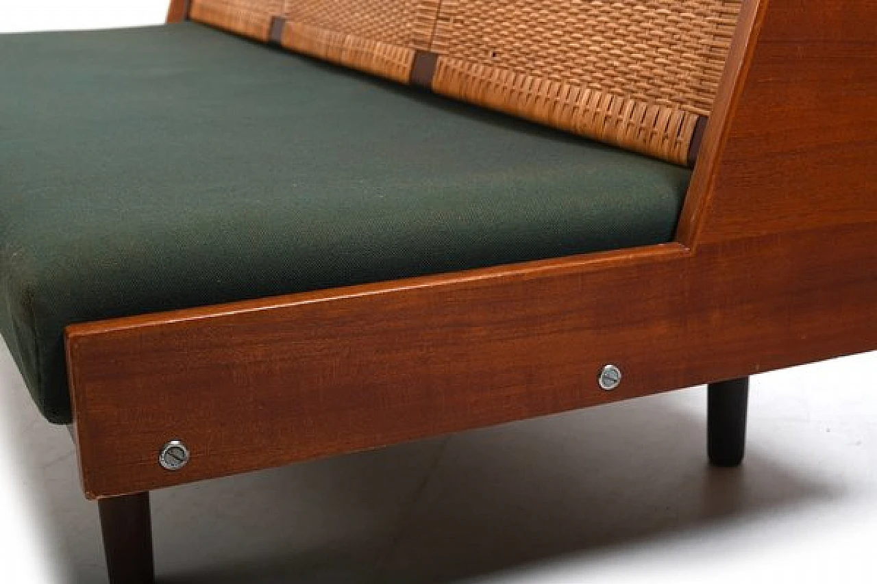 Dormeuse GE-258 in teak di Hans J. Wegner per Getama, anni '50 8