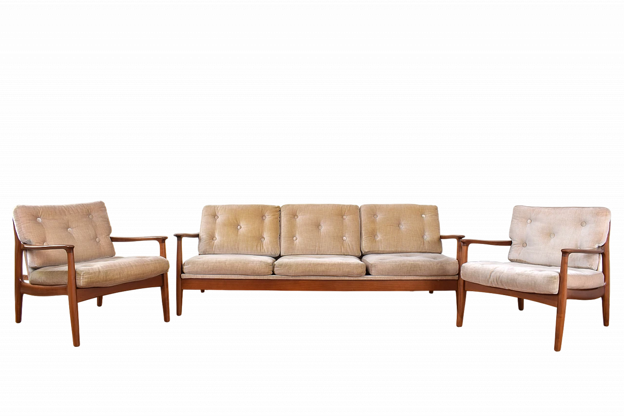 Sofa and pair of armchairs by Eugen Schmidt for Soloform, 1960s 21