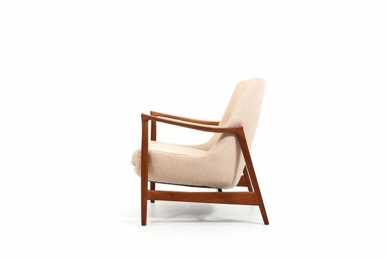 Poltrona 4346 in teak di Ib Kofod-Larsen per Fritz Hansen, anni '50 2