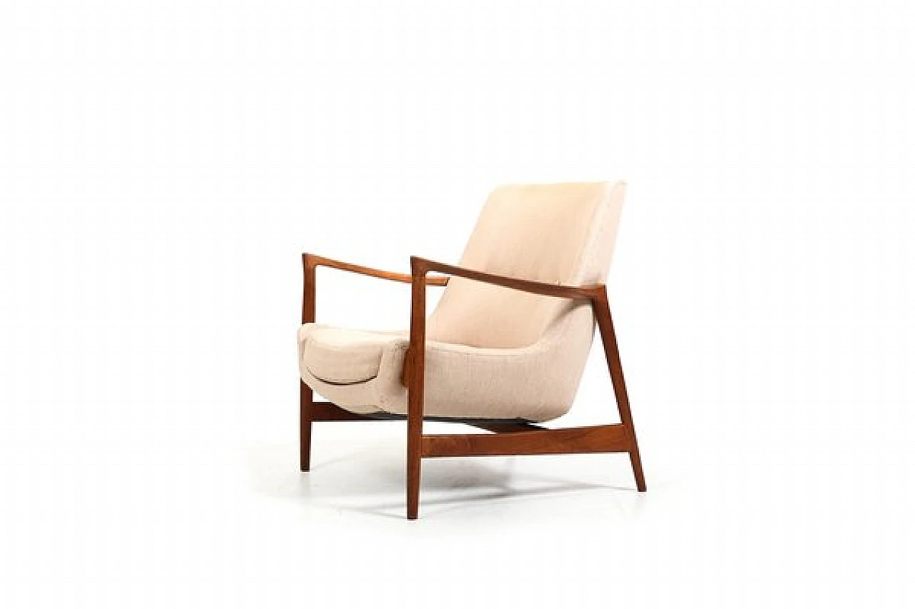 Poltrona 4346 in teak di Ib Kofod-Larsen per Fritz Hansen, anni '50 3