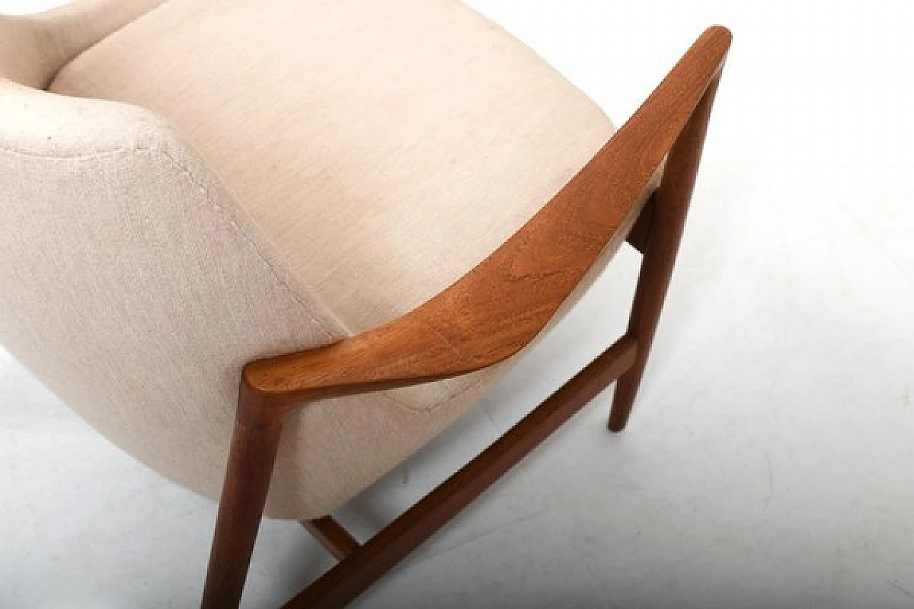 Armchair 4346 in teak by Ib Kofod-Larsen for Fritz Hansen, 1950s 9