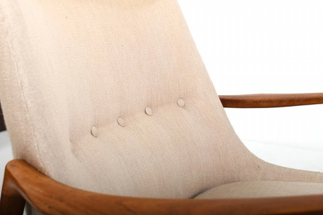 Armchair 4346 in teak by Ib Kofod-Larsen for Fritz Hansen, 1950s 11