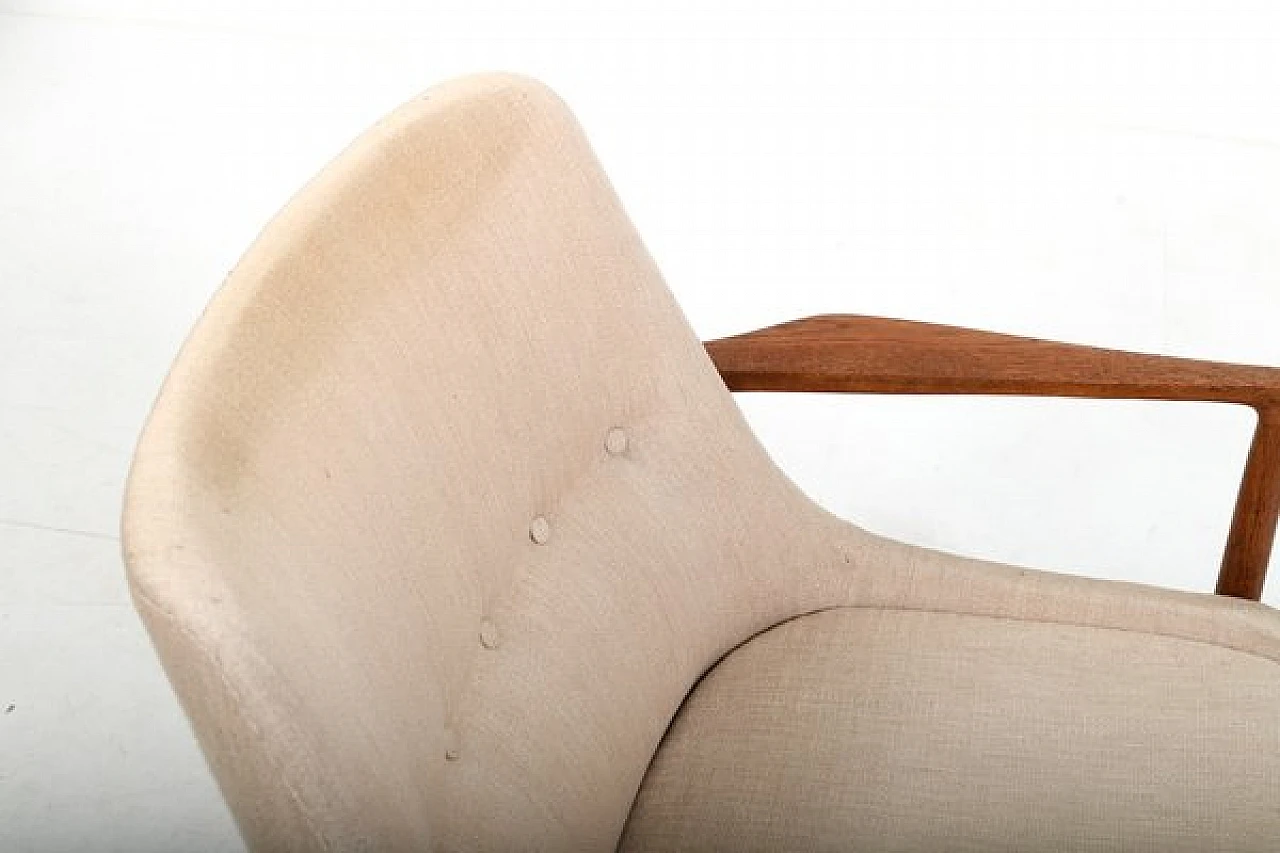 Armchair 4346 in teak by Ib Kofod-Larsen for Fritz Hansen, 1950s 12