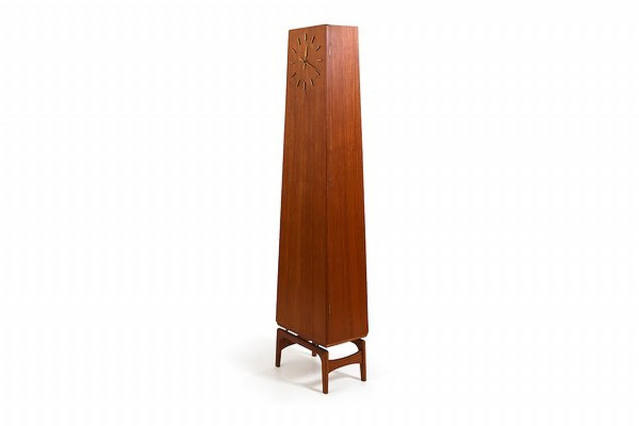 Teak pendulum clock by Arne Hovmand-Olsen, 1965 1