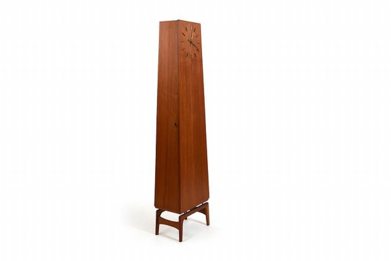 Teak pendulum clock by Arne Hovmand-Olsen, 1965 3