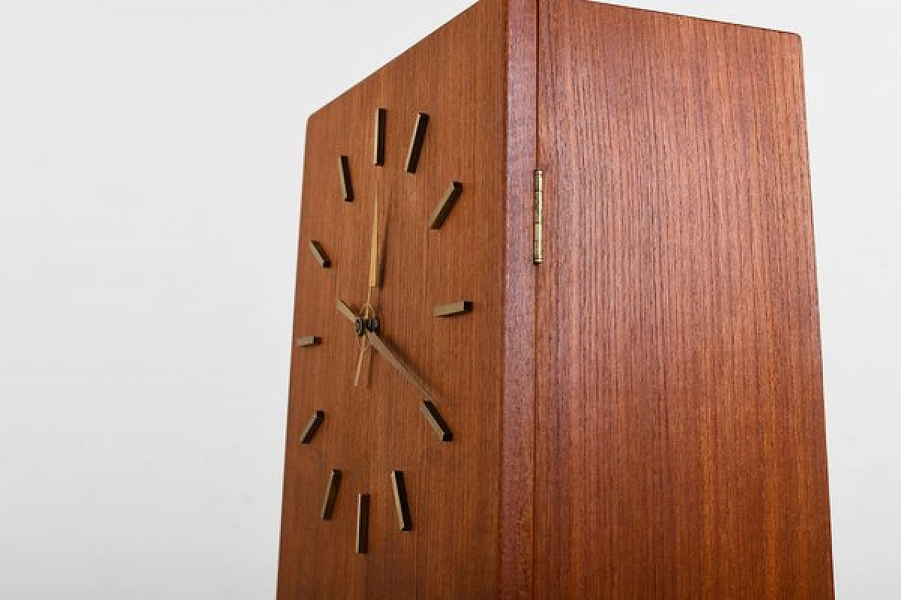 Teak pendulum clock by Arne Hovmand-Olsen, 1965 9