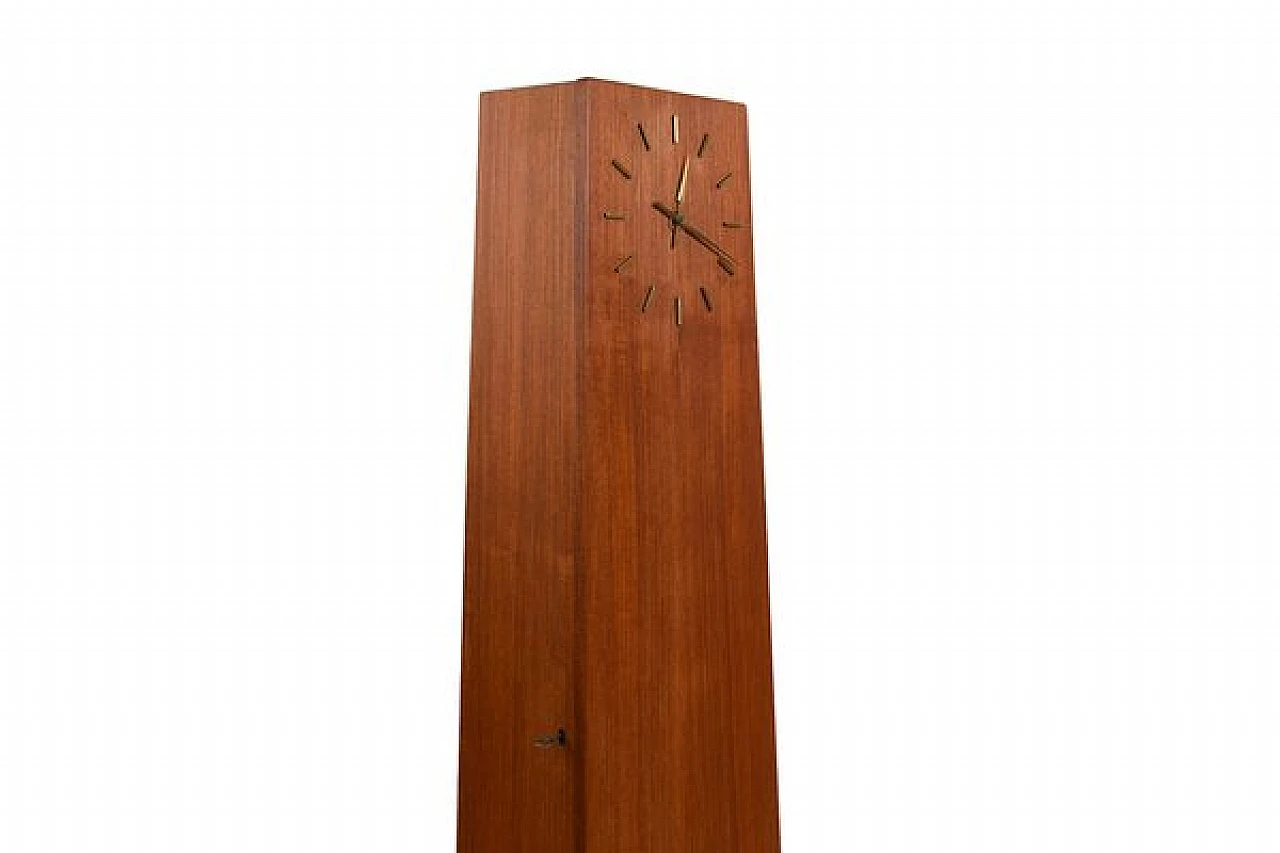 Orologio a pendolo in teak di Arne Hovmand-Olsen, 1965 10