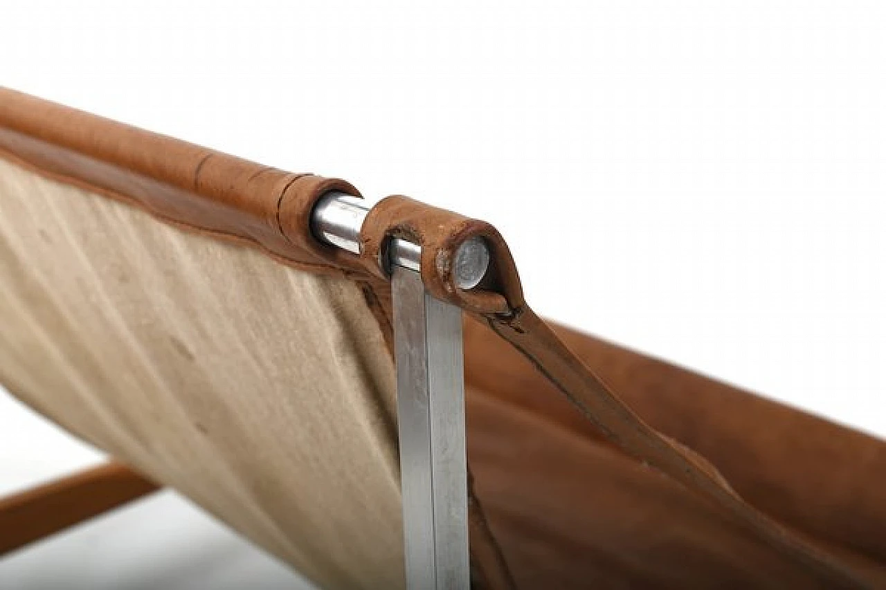 Bequem leather and steel armchair by Stig Poulsson, 1960s 9