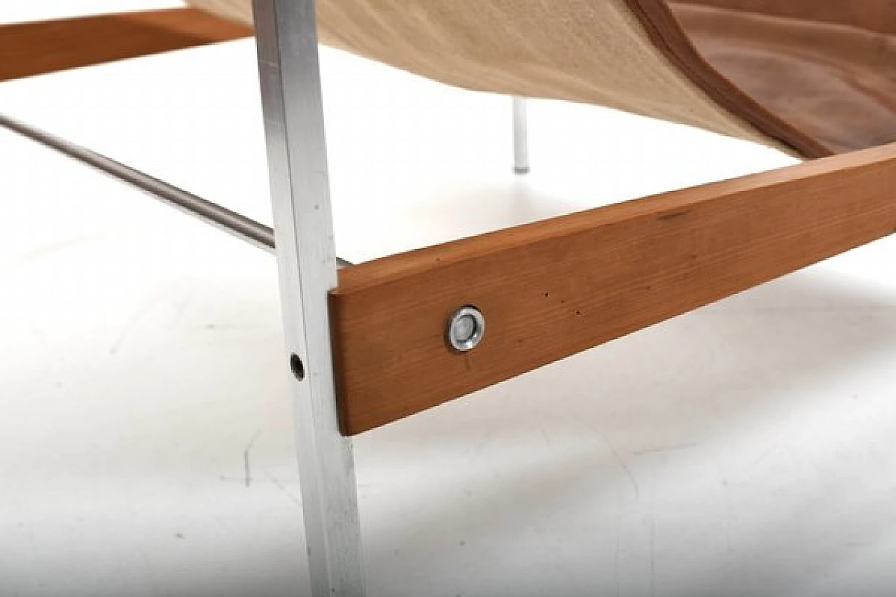 Bequem leather and steel armchair by Stig Poulsson, 1960s 10