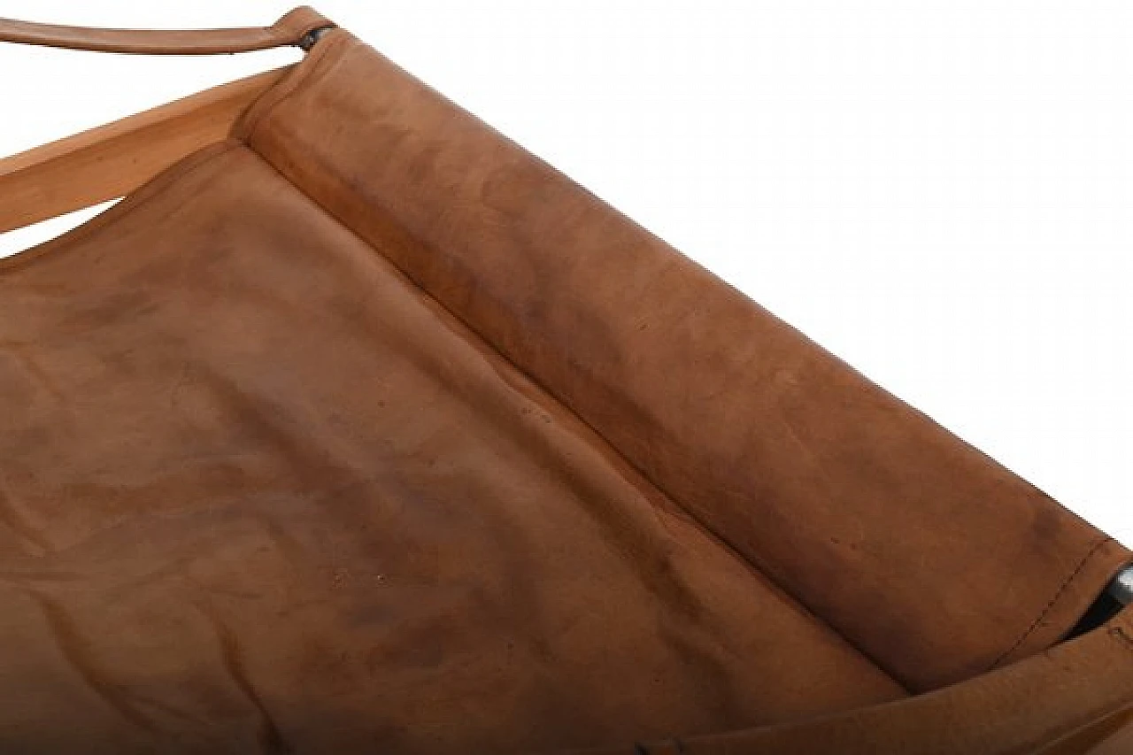 Bequem leather and steel armchair by Stig Poulsson, 1960s 12