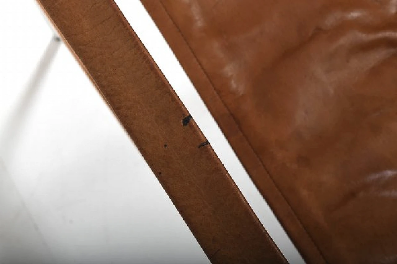 Bequem leather and steel armchair by Stig Poulsson, 1960s 14