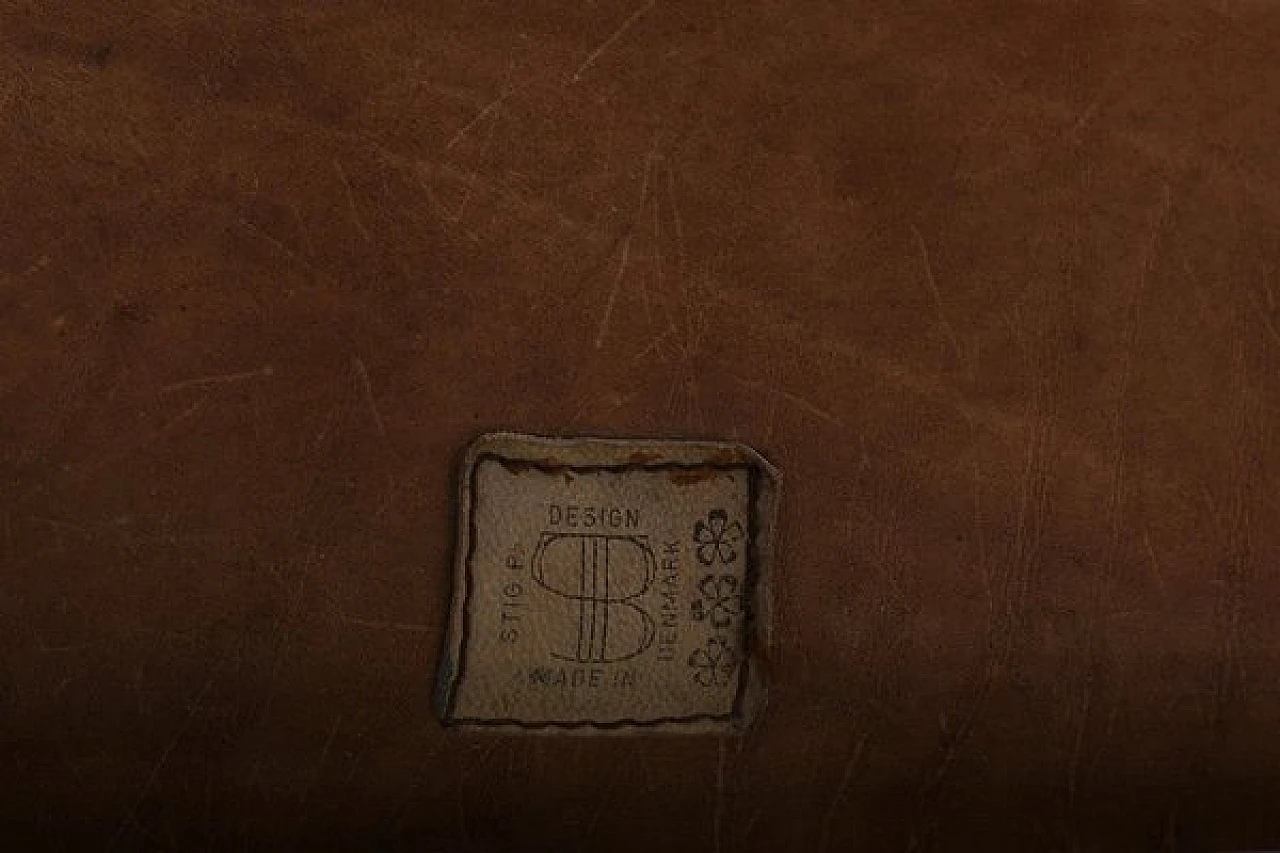 Bequem leather and steel armchair by Stig Poulsson, 1960s 15