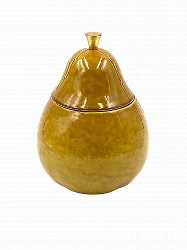 Pear-shaped ceramic ice bucket, 1960s