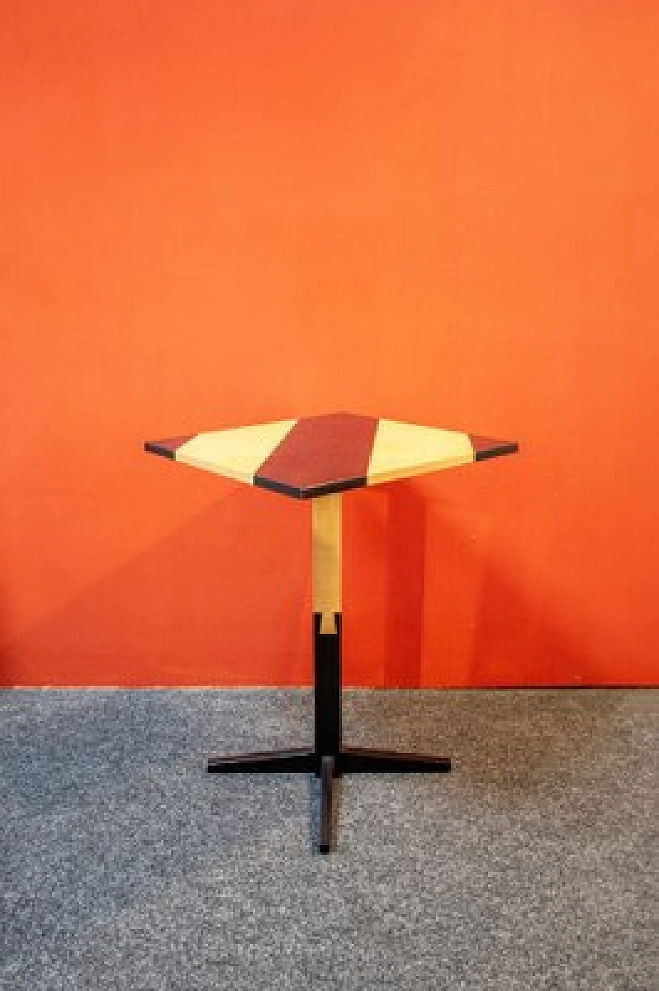 Tavolino da caffè in legno bicolore di Bruno Munari, anni '80 1