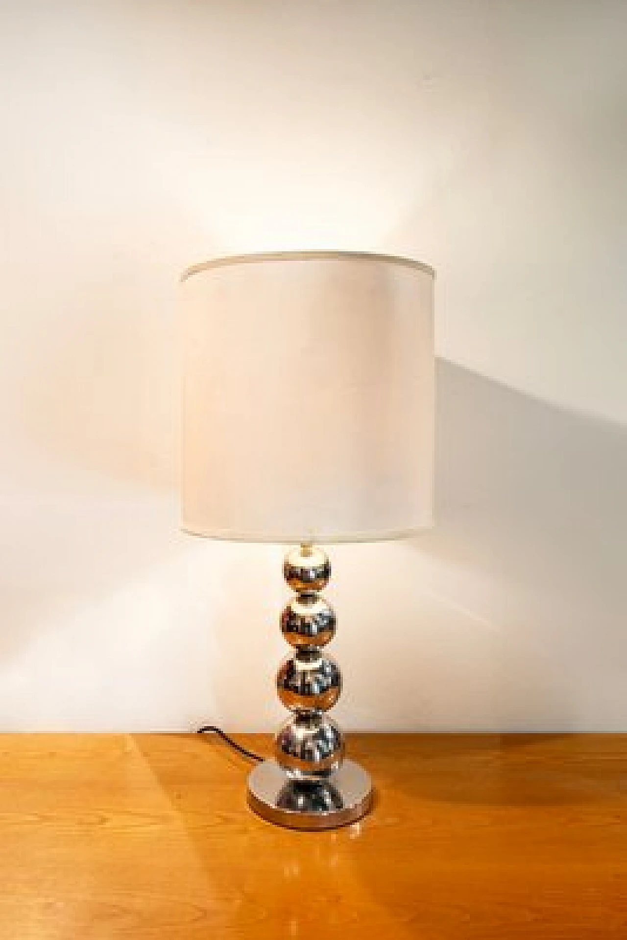 Lampada da tavolo in acciaio cromato di Goffredo Reggiani, anni '70 1