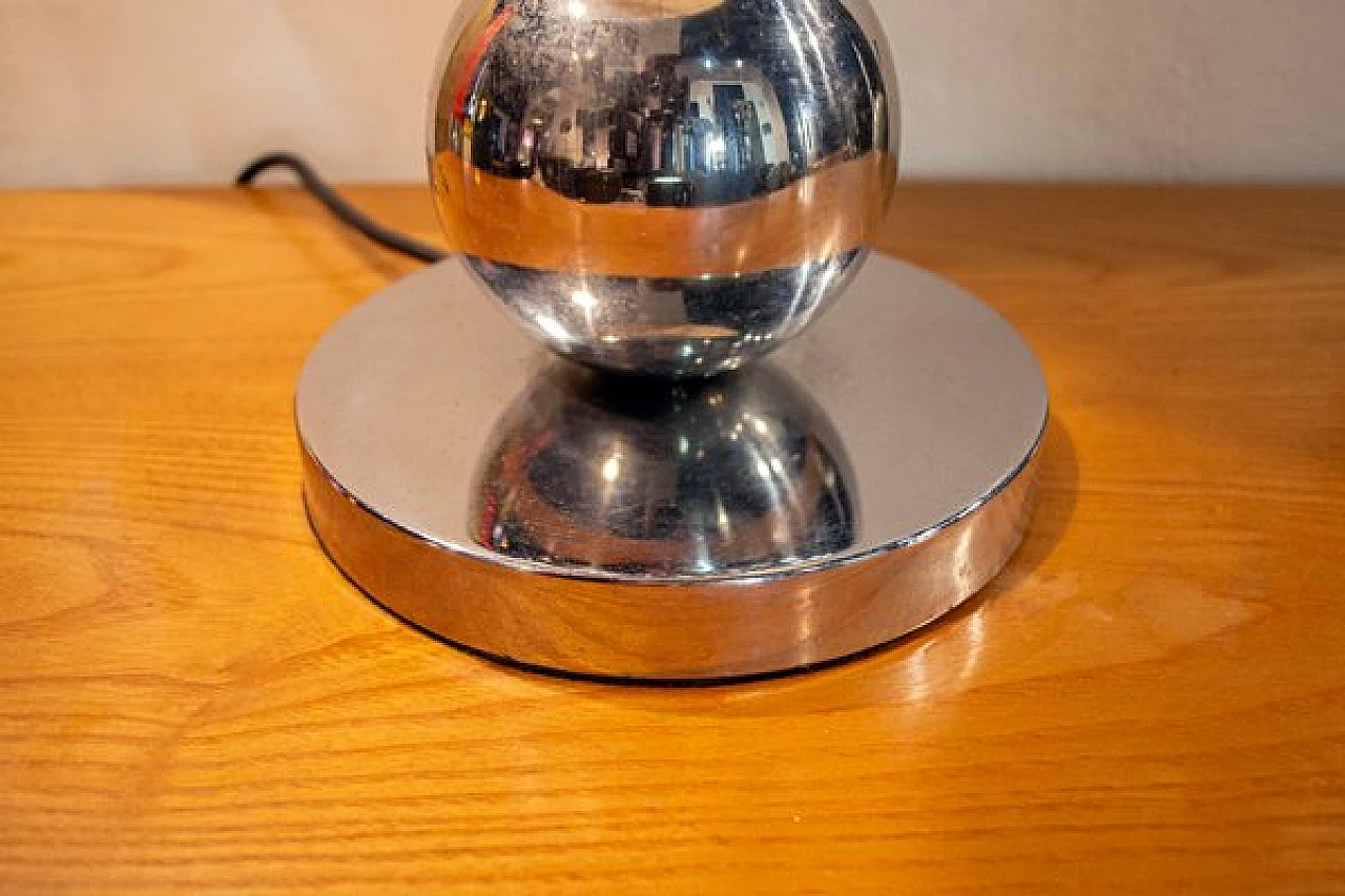 Lampada da tavolo in acciaio cromato di Goffredo Reggiani, anni '70 3