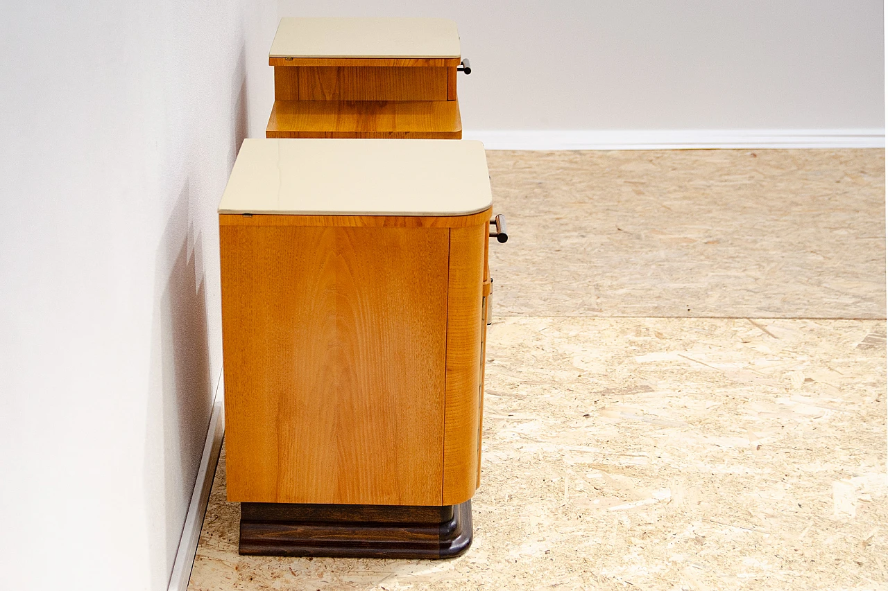 Pair of Bauhaus bedside tables by Jindřich Halabala, 1930s 6