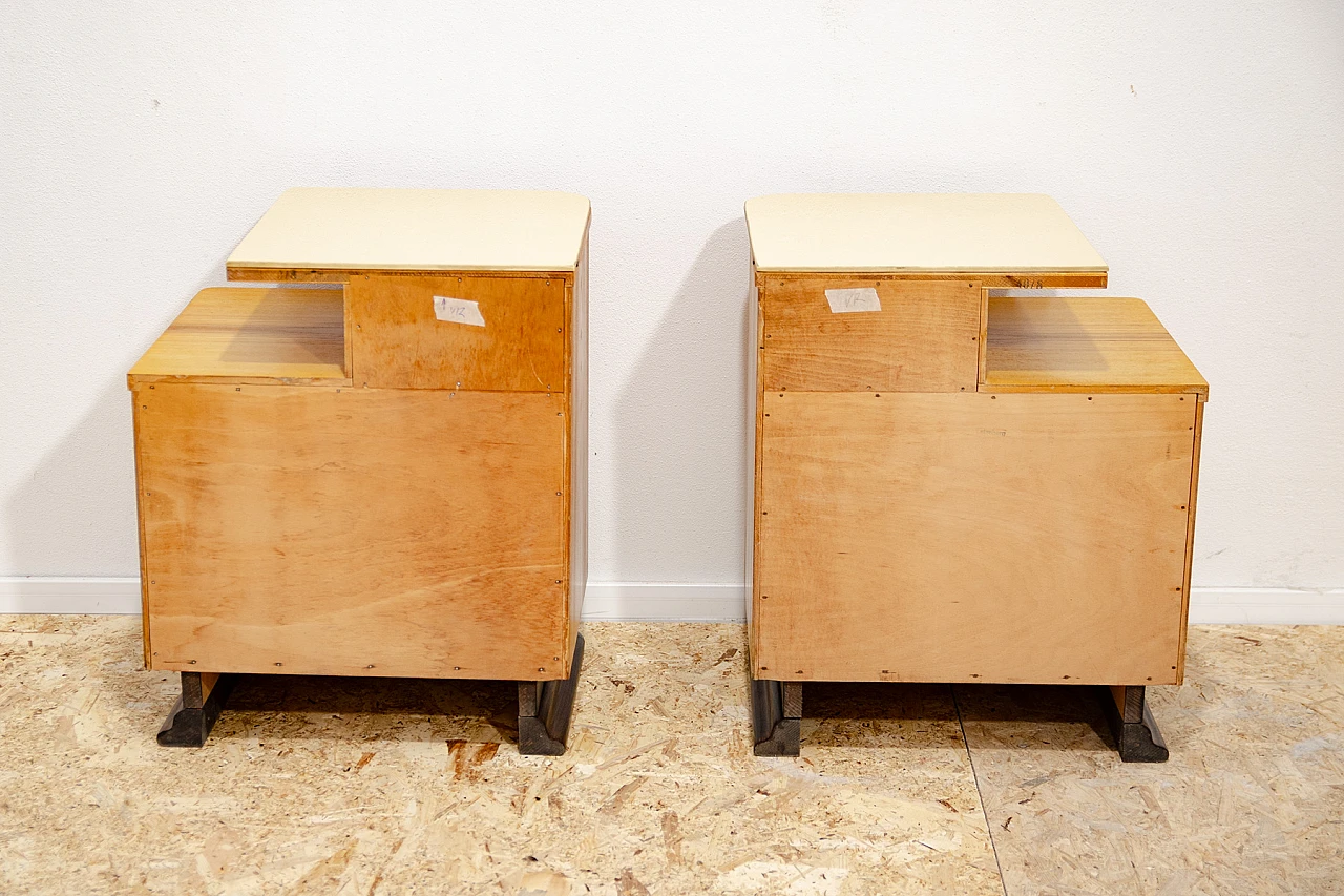 Pair of Bauhaus bedside tables by Jindřich Halabala, 1930s 17