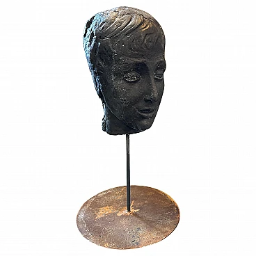 Clay head of a young Sicilian man, late 19th century
