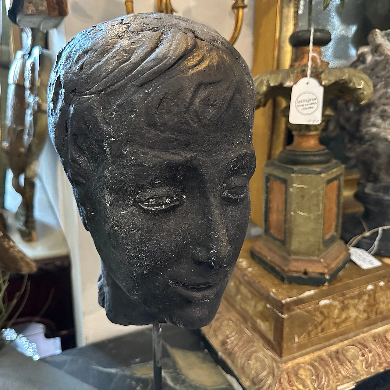 Clay head of a young Sicilian man, late 19th century 2
