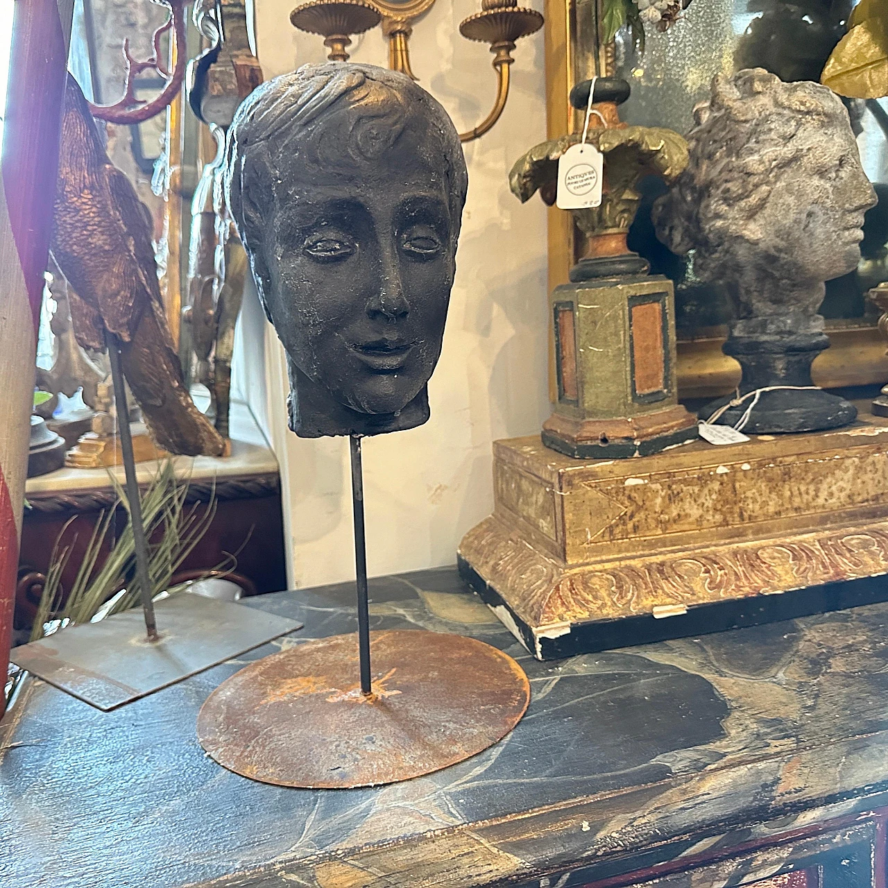 Clay head of a young Sicilian man, late 19th century 6