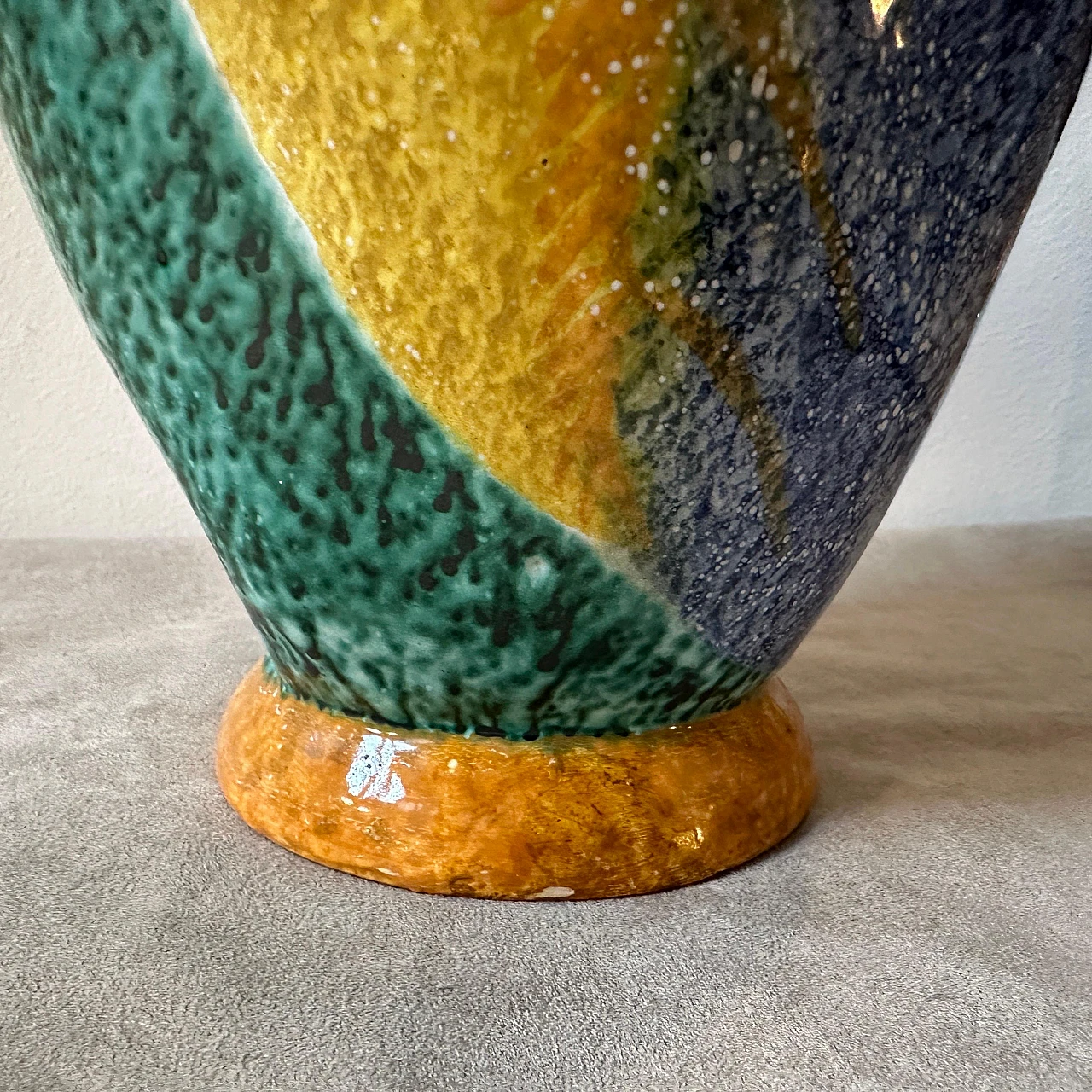 Pinguino polychrome Albisola ceramic vase, 1930s 5