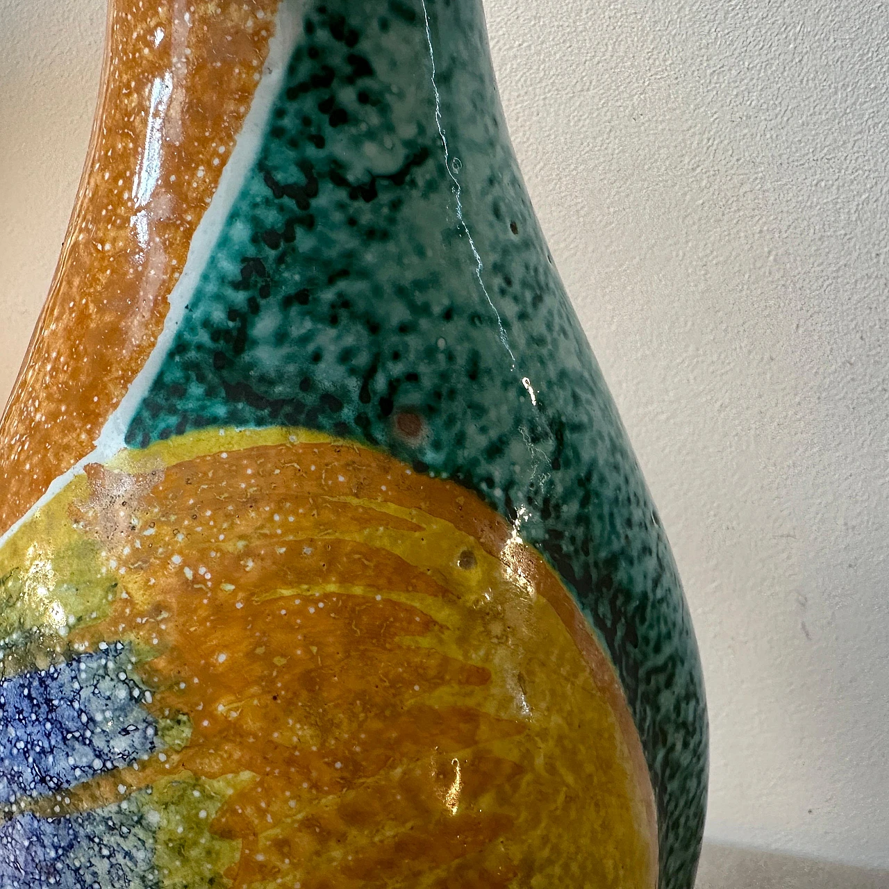 Pinguino polychrome Albisola ceramic vase, 1930s 7