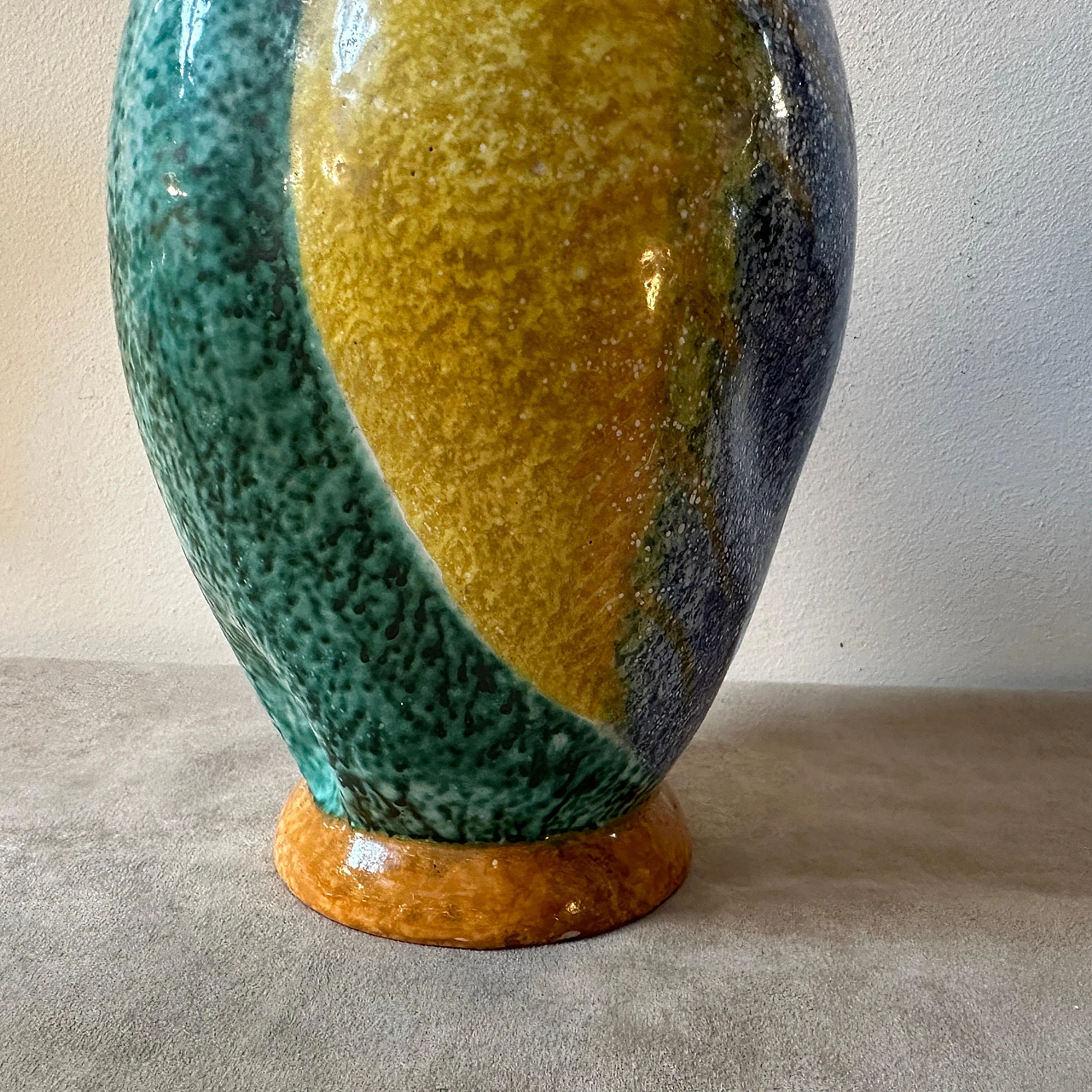 Pinguino polychrome Albisola ceramic vase, 1930s 11