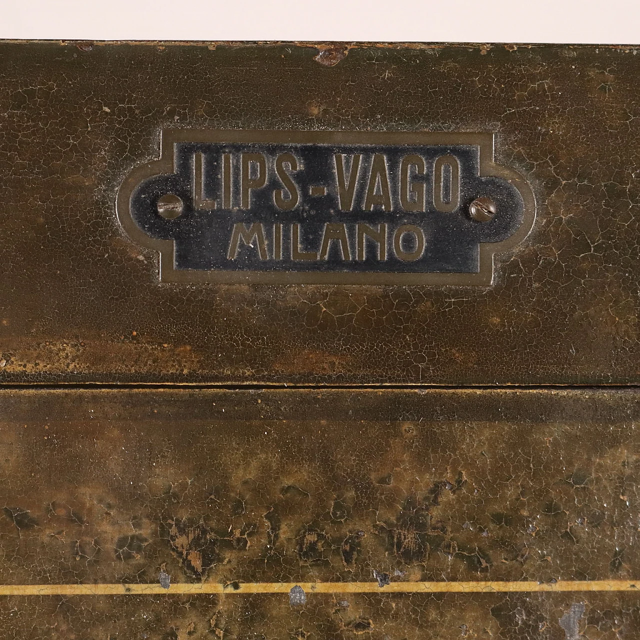 Wood & laquered iron safe by Lips Vago Milano 7