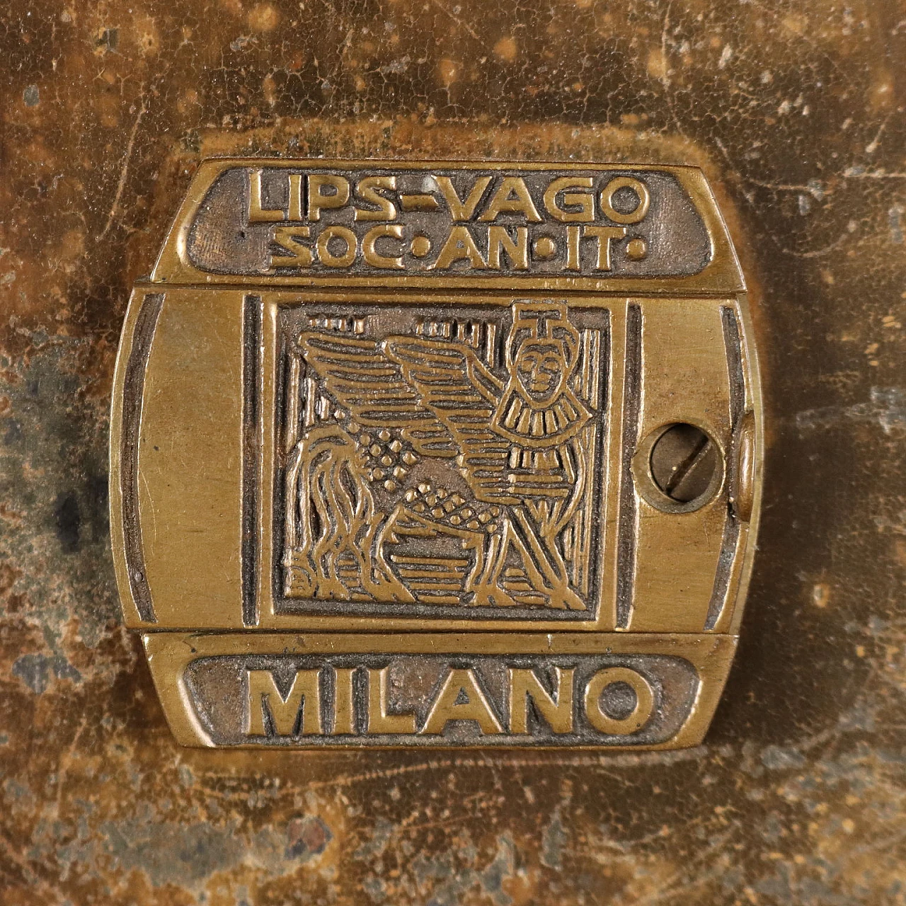 Wood & laquered iron safe by Lips Vago Milano 8