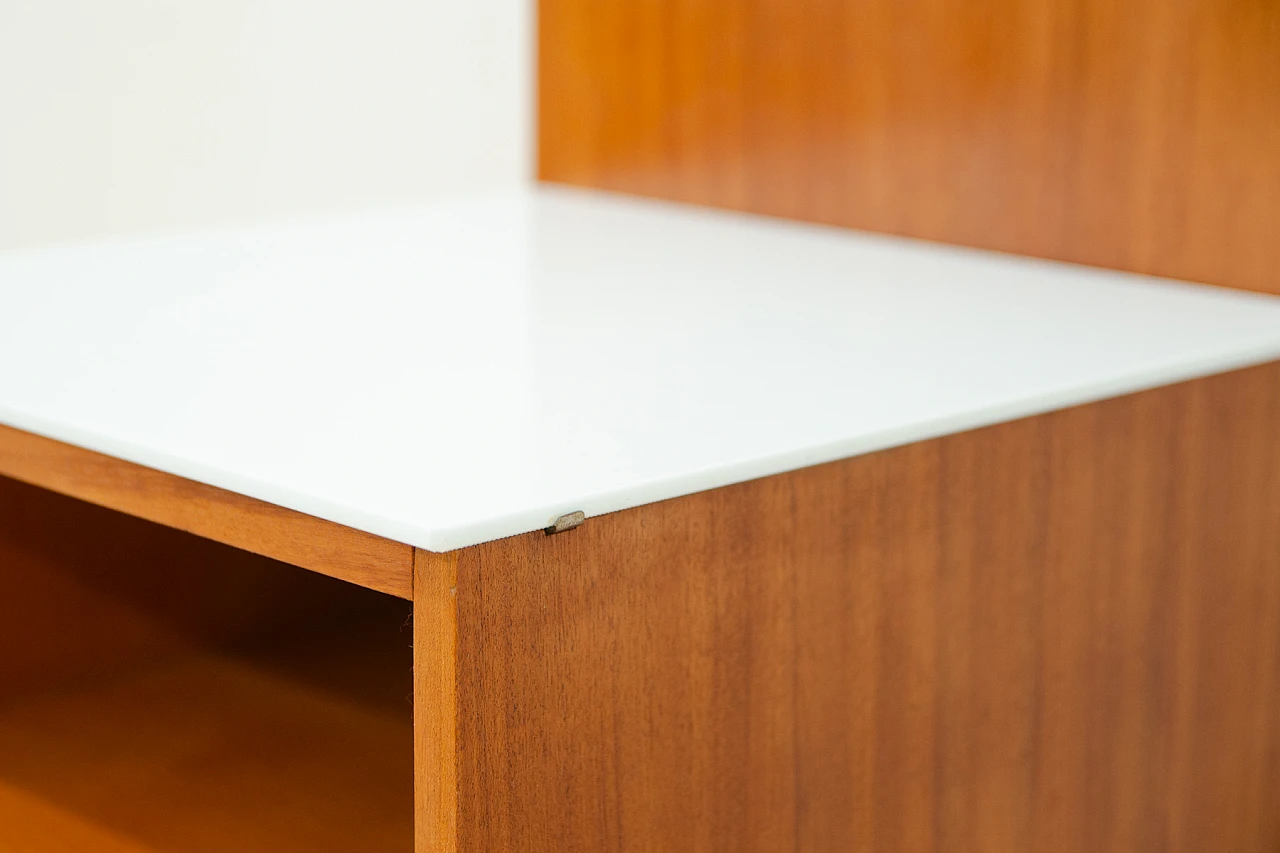 Comodino in legno e vetro di Mojmír Požár per UP Závody, anni '60 11