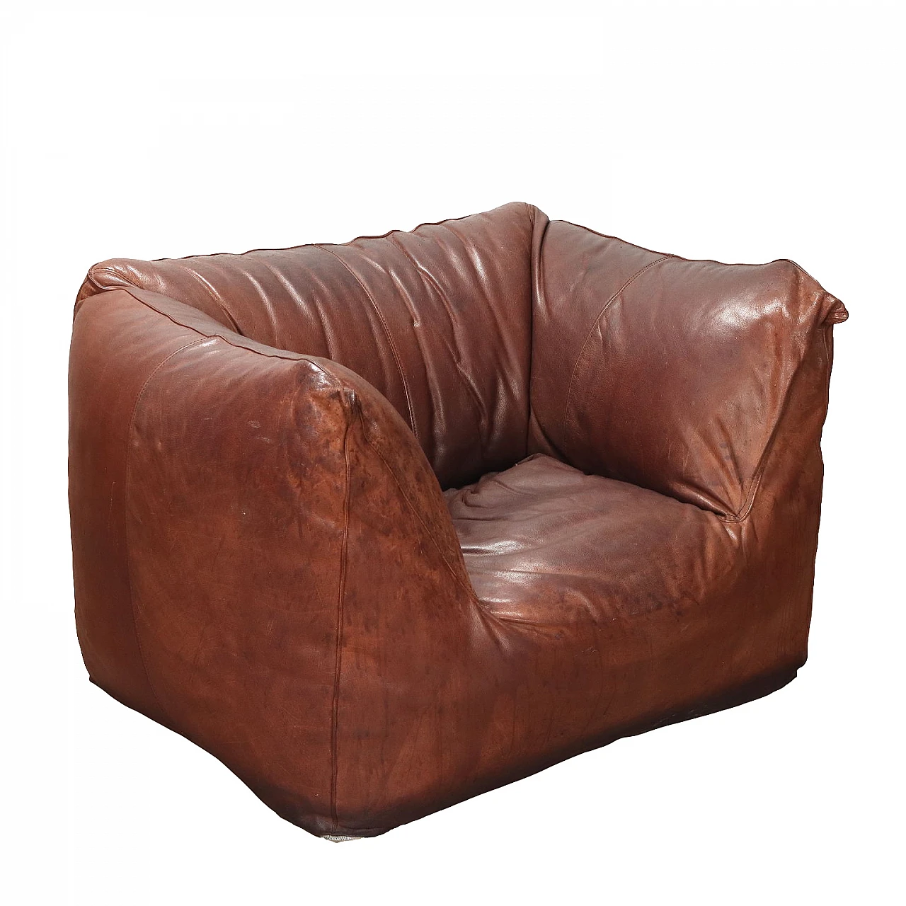 Le Bambole leather armchair by Mario Bellini for C&B Italia, 1970s 1