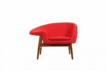 Fried Egg teak armchair by Hans Olsen for Bramin, 1950s