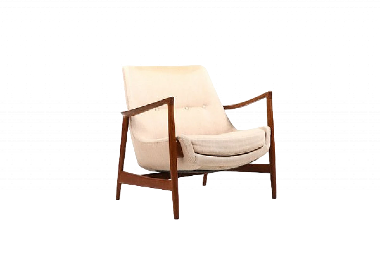 Poltrona 4346 in teak di Ib Kofod-Larsen per Fritz Hansen, anni '50 15