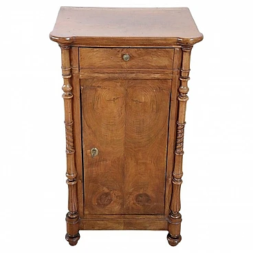 Louis Philippe walnut bedside table, 19th century