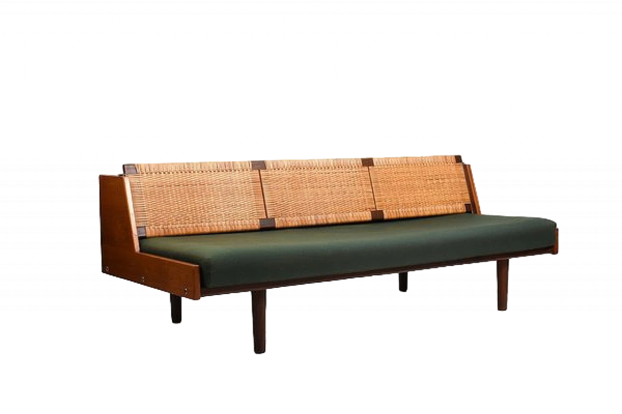 Dormeuse GE-258 in teak di Hans J. Wegner per Getama, anni '50 16