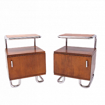 Pair of bedside tables by Vichr & Spol for Kovona, 1950s