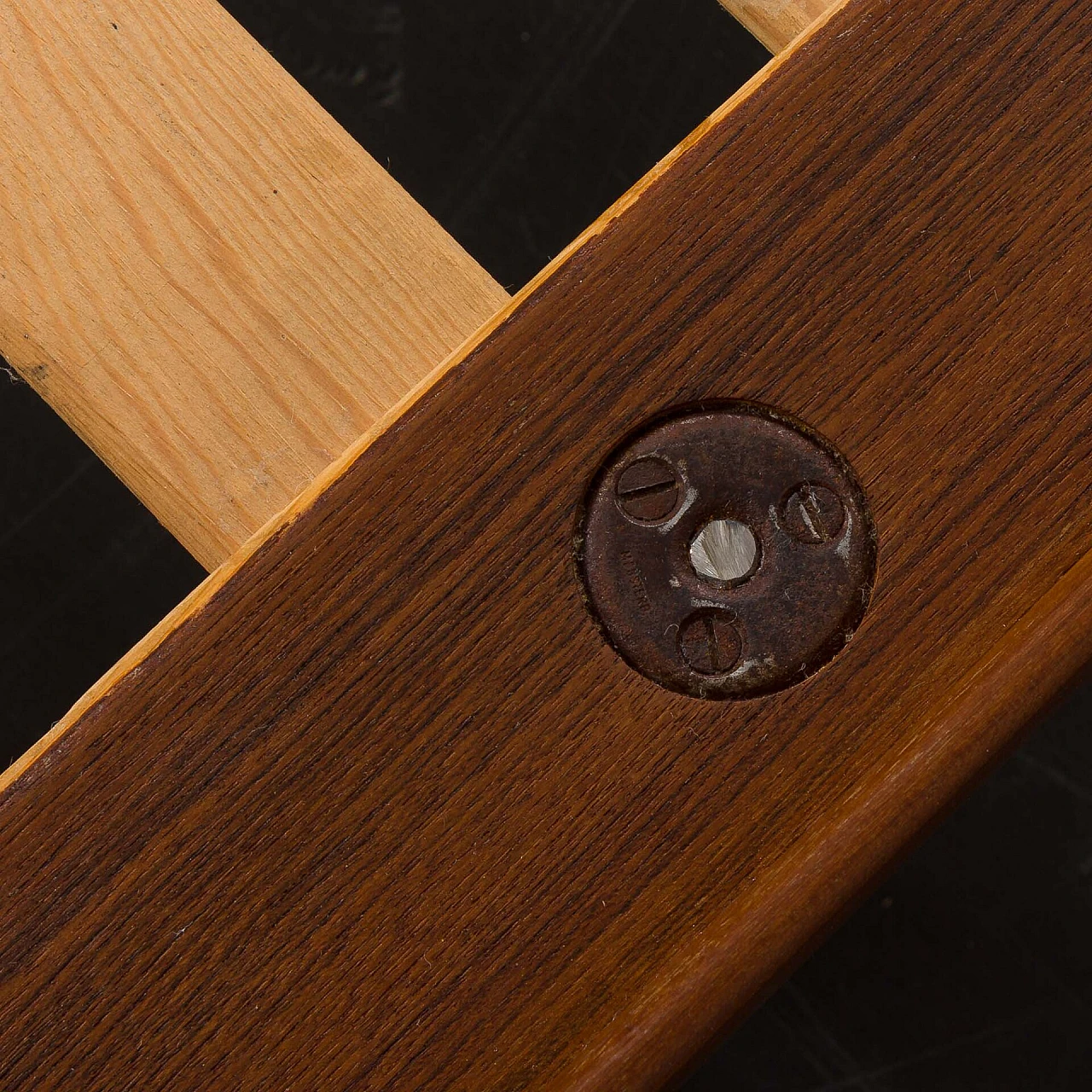 Teak and black leather daybed in the style of E. Johansson, 1960s 13