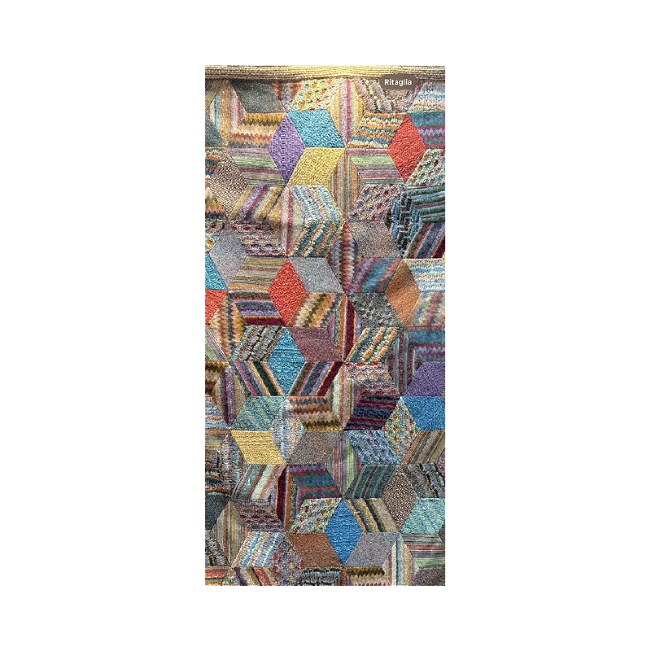 Patchwork rug by Missoni for Saporiti, 1980s 3