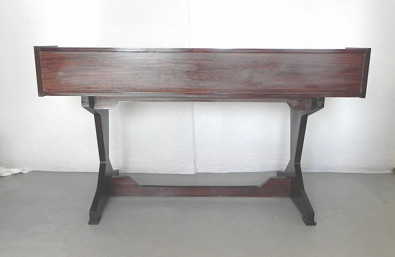 Rosewood desk with 5 drawers in G. Frattini's style, 1960s 16